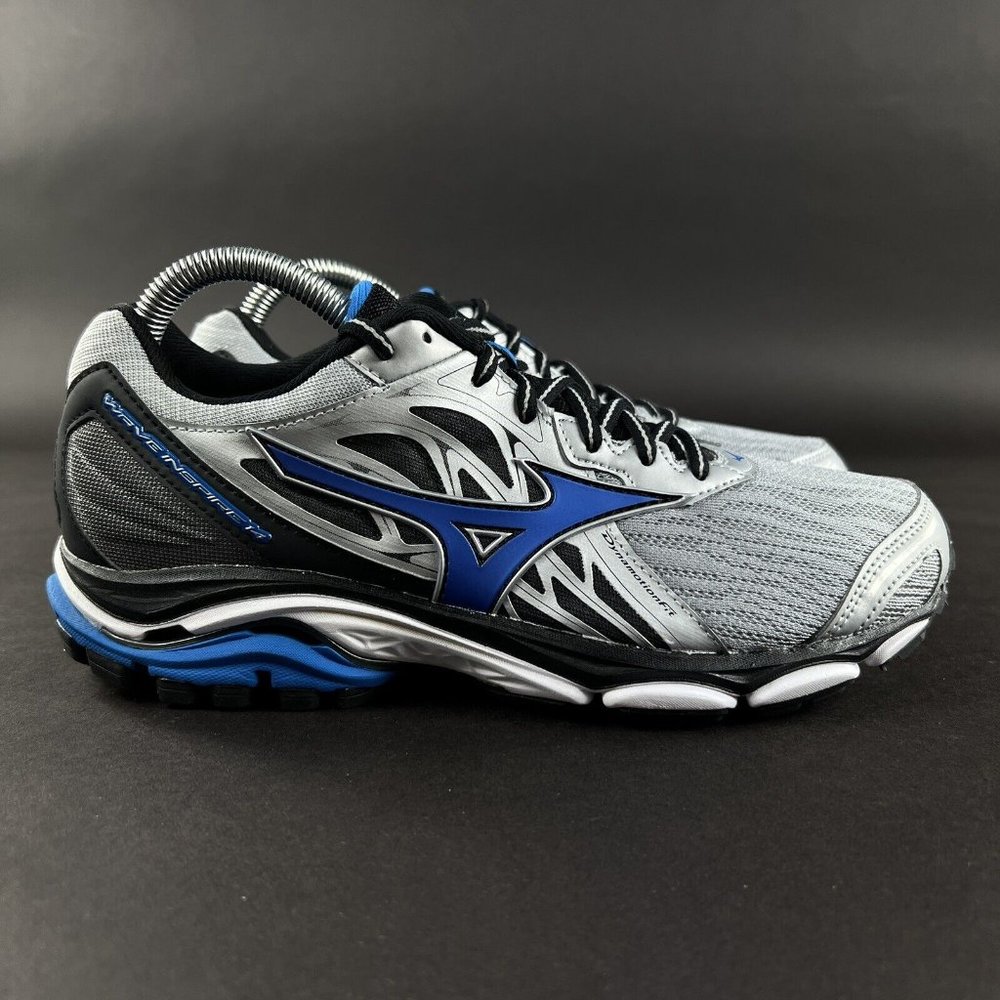 Mizuno Men's Wave Inspire 14 Silver Directorie Blue Running Shoes Size 7 2E